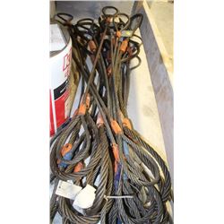 LOT OF APPROX. 20 STEEL WIRE ROPE SLINGS-3/4"