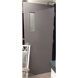 LOT OF 5 METAL DOORS AND HARDWARE