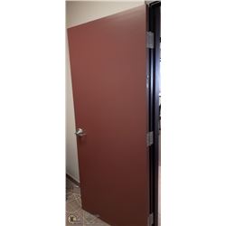 LOT OF 7 WOODEN DOORS AND HARDWARE