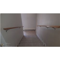 LOT OF 3 WOODEN HANDRAILS AND HARDWARE