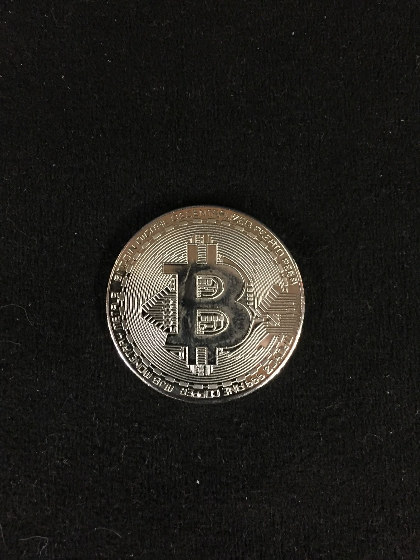 Collectible Silver Plated Bitcoin Coin