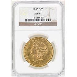 1895 $20 Liberty Head Double Eagle Gold Coin NGC MS61