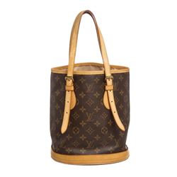 Louis Vuitton Monogram Canvas Leather Petit Bucket Bag
