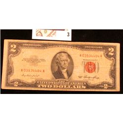 Series 1953 'Red Seal' $2 United States Note.