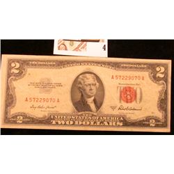 Series 1953A 'Red Seal' $2 United States Note.