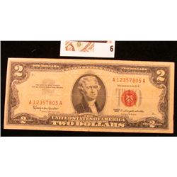Series 1963 'Red Seal' $2 United States Note.