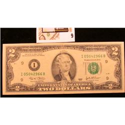 Series 2003 Uncirculated Two Dollar Federal Reserve Note.