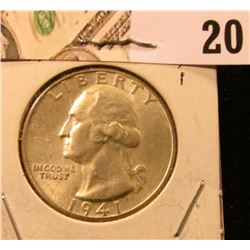 1941 P Silver Washington Quarter, Gem Unc.