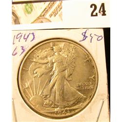 1943 P Walking Liberty Half Dollar.