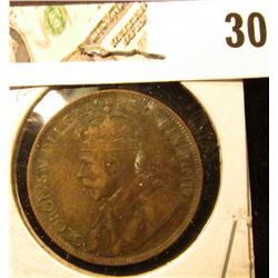 1917 Fine Canada Large Cent.