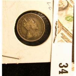 1910 VG Canada Five-Cent Silver.