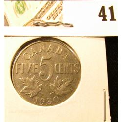 1930 Fine Canada Nickel.