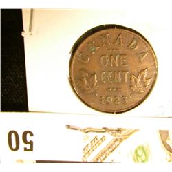 1923 Canada small Cent, Key date, Extra Fine.