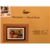 Image 2 : 1999 Maryland-Wood Duck Waterfowl $6.00 Stamp. Mint Condition with literature, unsigned.