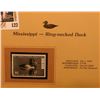Image 2 : 1999 Mississippi Ring-necked Duck Waterfowl $5.00 Stamp. Mint Condition with literature, unsigned.