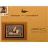 Image 2 : 1999 Vermont-Canvasback Waterfowl $5.00 Stamp. Mint Condition with literature, unsigned.