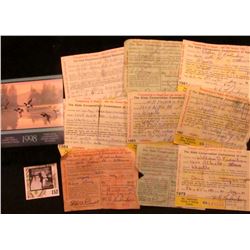 W.D. Fredricksen's of Ottumwa's 1970 Resident Hunting License & 1971,1972, 1979, 1981, 1982, 1983, 1