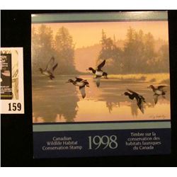 1998 Canadian Wildlife Habitat Conservation $8.50 Stamp in original mint holder.