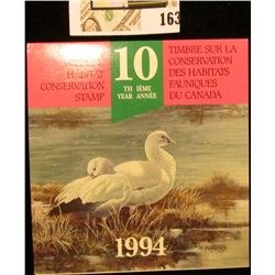 1994 Canadian Wildlife Habitat Conservation $8.50 Stamp in original mint holder.