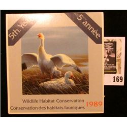 1989 Canadian Wildlife Habitat Conservation $7.50 Stamp in original mint holder.