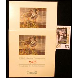 (2) 1985 Canadian Wildlife Habitat Conservation $4.00 Stamps in original mint holder.