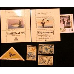 Sam Houston Philatelics Souvenir Show Labels:  National '89  depicts an Old Squaw;   Postage Stamp M