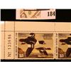 Image 2 : Attached Pair with stub $5 1992 Minnesota Department of Natural Resources Migratory Waterfowl Stamps