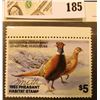 Image 2 : 1983 Minnesota Department of Natural Resources $5 Pheasant Habitat Stamp. Artist signed.