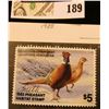 Image 2 : 1983 Minnesota Department of Natural Resources $5 Pheasant Habitat Stamp. Artist signed.