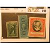 Image 1 : 1952 Chicago Heart Association Stamp featuring Rudolph Virchow & early 50c & $1 U.S. Internal Revenu