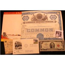 Series 1963 $2 United States Note "Red Seal" Crisp Uncirculated; "C,R.I. and P.RR. Co. Rock Island P