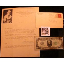 Jan. 23, 1929 Letter with envelope from "Earle E. Liederman America's Leading Director of Physical E