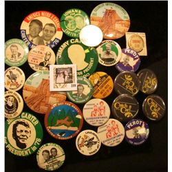 (25) Various Political & Local Pin-backs including Iowa and Iowa Hawkeyes.