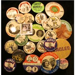 (25) Various Political & Local Pin-backs including Iowa and Iowa Hawkeyes.