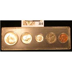 1964 P Gem BU Year set in a Snap tight case. (Five-piece).