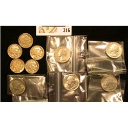 1925P, 35P, S, 36P, S Buffalo Nickels; 1968D BU, 70D BU, 71D BU, 72D BU, & 74P EF Washington Quarter