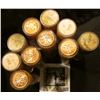 Image 2 : (10) 1957 Original Gem BU Solid-date Rolls of Canada Maple Leaf Cents. Each roll contains 50 pcs, al