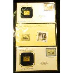 1901 Pan-American Exposition Issue 5c Bridge at Niagara Falls 22kt Gold Replica Stamp with cover & 1