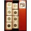 Image 2 : 9" x 2" x 2" Stock box  containing 83 various non-silver Washington Quarters in carded holders. ($20