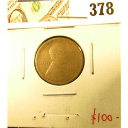 1909-S Lincoln Cent, G, KEY DATE, value $100