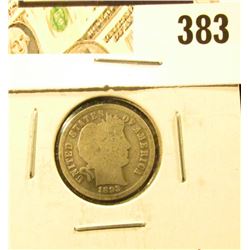 1893 Barber Dime, G, value $8