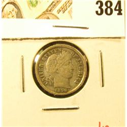 1898 Barber Dime, VF30, strong LIBERTY, value $12