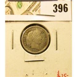 1900-S Barber Dime, VF30, tough grade for date, value $25