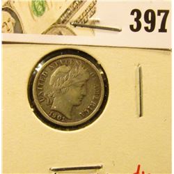 1901 Barber Dime, VF, value $10