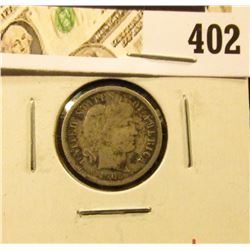 1905-O Barber Dime, F+, value $35