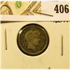 Image 1 : 1907 Barber Dime, XF bold LIBERTY, value $25