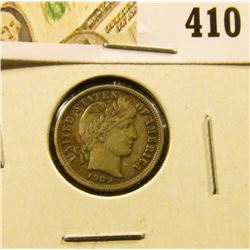 1909 Barber Dime, XF, value $25