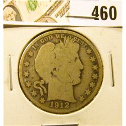 1912-D Barber Half Dollar, G+, value $16