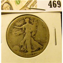 1923-S Walking Liberty Half Dollar, G, value $13