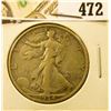 Image 1 : 1934 Walking Liberty Half Dollar, XF, value $19